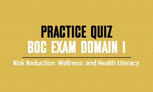 BOC Exam Domain I Practice Quiz